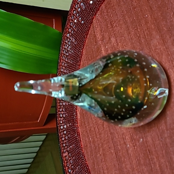 M.P. Crystal Pear Shape Paperweight - Picture 2 of 7